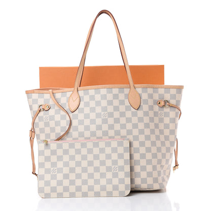 Louis Vuitton Damier Azur Neo Neverfull MM Rose Ballerine 12 of 12