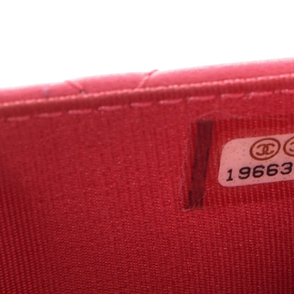 Chanel Lambskin Quilted Boy Wallet On Chain WOC Pink 9 of 14