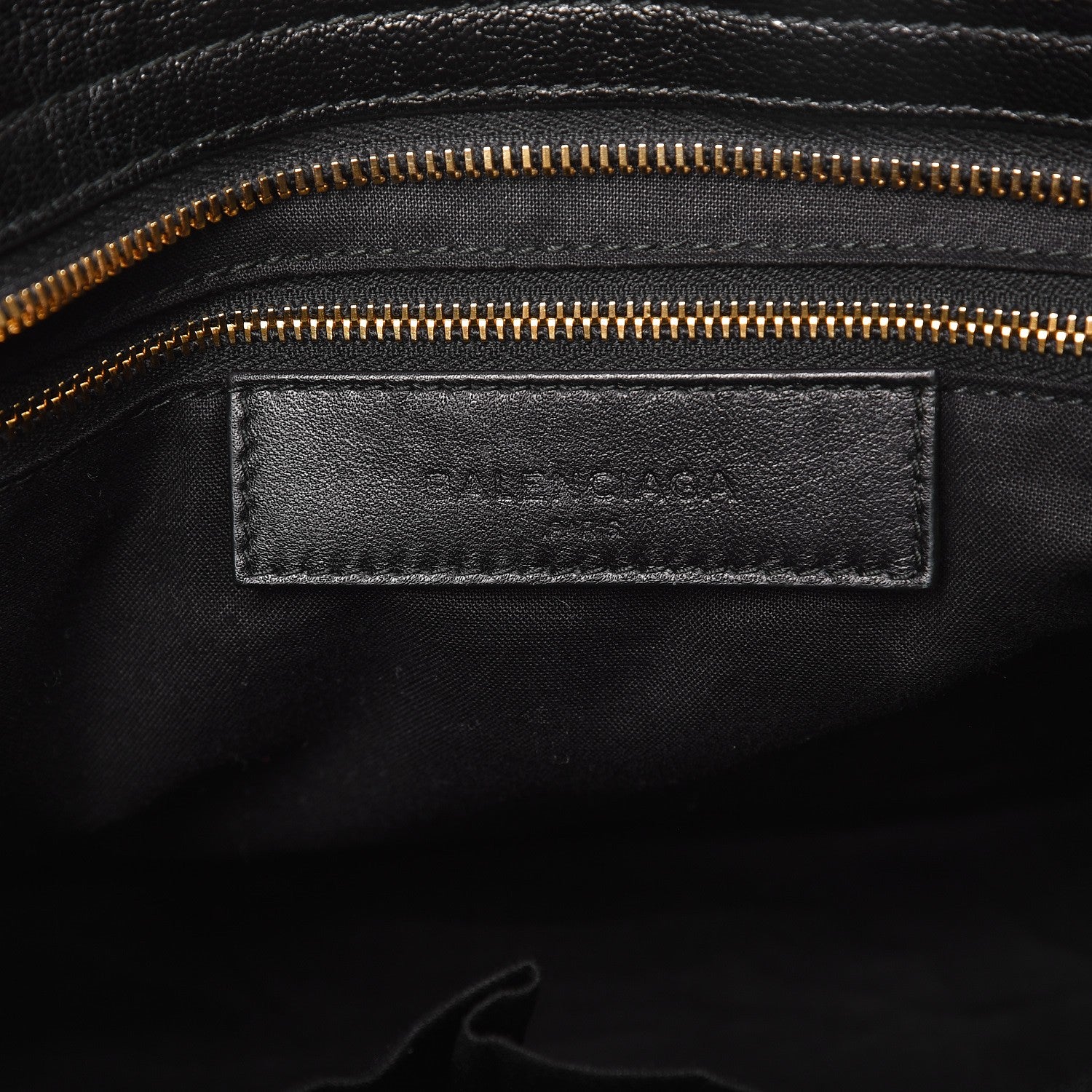 Balenciaga Chevre Gold Metallic Edge Hardware City Black 7 of 12