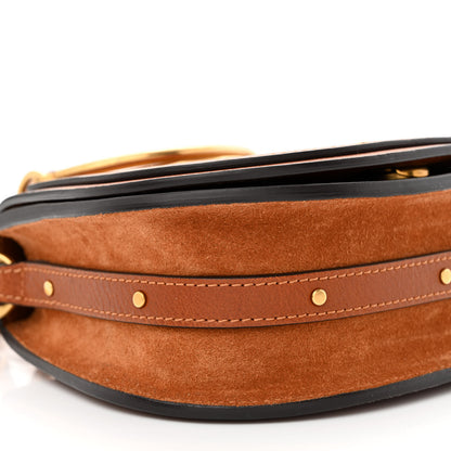 Chloe Calfskin Suede Small Nile Bracelet Bag Caramel 9 of 10