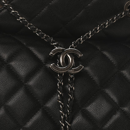 Chanel Caviar Quilted Large CC Bucket Bag Black 8 of 10