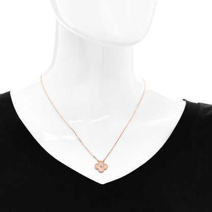 Van Cleef & Arpels 18K Rose Gold Vintage Alhambra Pendant Necklace 2 of 6