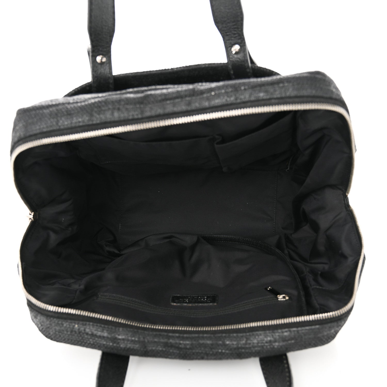 Chanel Coated Canvas Paris Biarritz Satchel Black 5 of 10