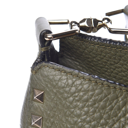 Valentino Garavani Pebbled Calfskin Small Rockstud Flip-Lock Messenger Bag Oasis 13 of 18