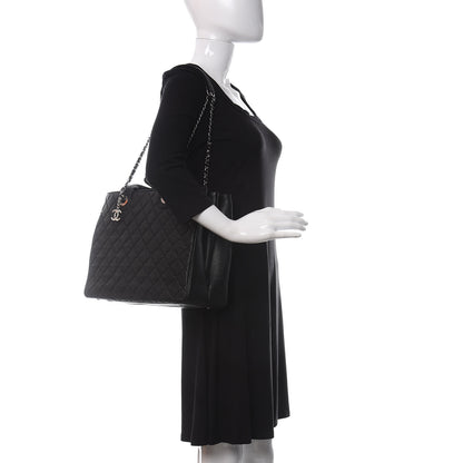 Chanel Caviar Quilted Large Urban Companion Top Handle Shopping Tote Black 2 of 10