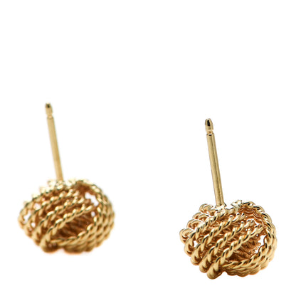Tiffany 18K Yellow Gold Twist Knot Earrings 3 of 4