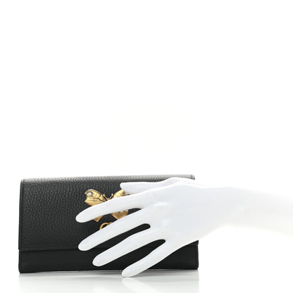 Gucci Calfskin Garden Continental Wallet Black 2 of 7