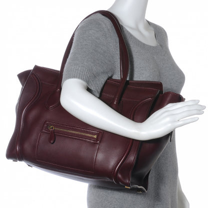 Celine Smooth Calfskin Shoulder Luggage Burgundy 2 of 9