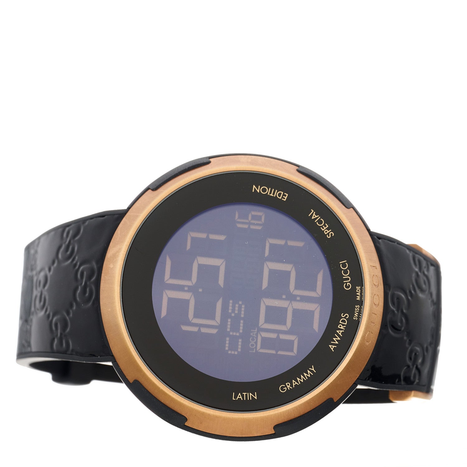 Gucci Stainless Steel Rubber 45mm Digital I-Gucci Latin Grammy Watch Black 2 of 5