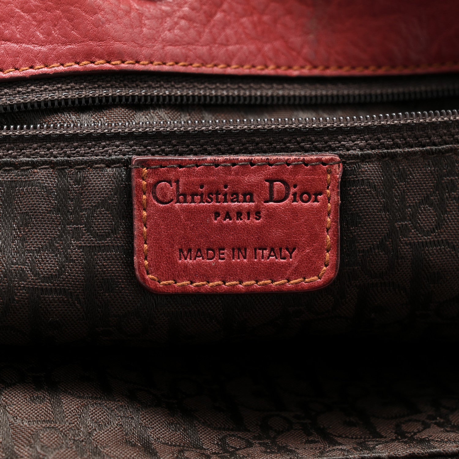 Christian Dior Calfskin Large Gaucho Double Saddle Bag Red 7 of 11