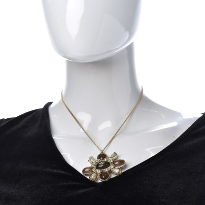 Chanel Glass Pearl Gripoix Necklace Gold 2 of 5