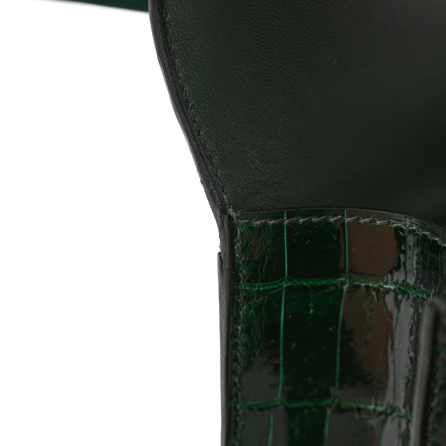 Hermes Shiny Niloticus Crocodile Constance 24 Vert Fonce 12 of 14