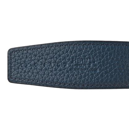 Hermes Box Togo 32mm Belt Strap 90 36 Black Bleu de Prusse 4 of 6