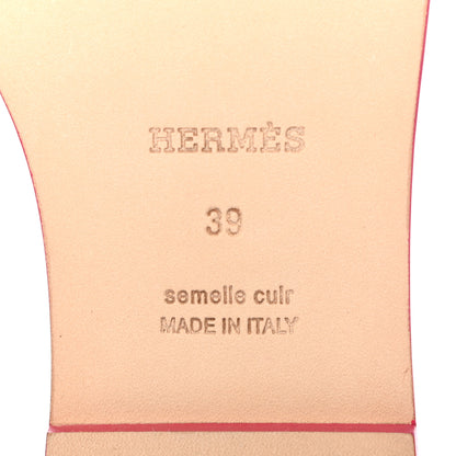 Hermes Epsom Oran Sandals 39 Rouge Azalee 6 of 8