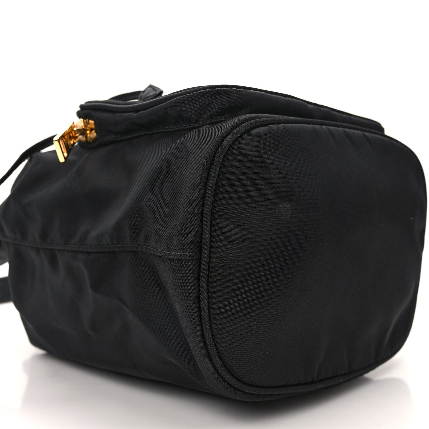 Prada Nylon Vela Saffiano Mini Bucket Crossbody Bag Black 8 of 11