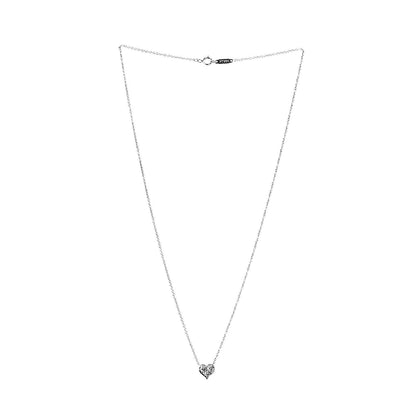 Tiffany Platinum Diamond Heart Pendant Necklace 3 of 6