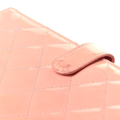 Chanel Patent Calfskin Quilted Flap Wallet Pink 13 of 14