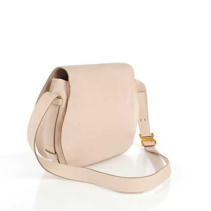 Chloe Calfskin Medium Marcie Round Crossbody Bag Abstract White 4 of 10