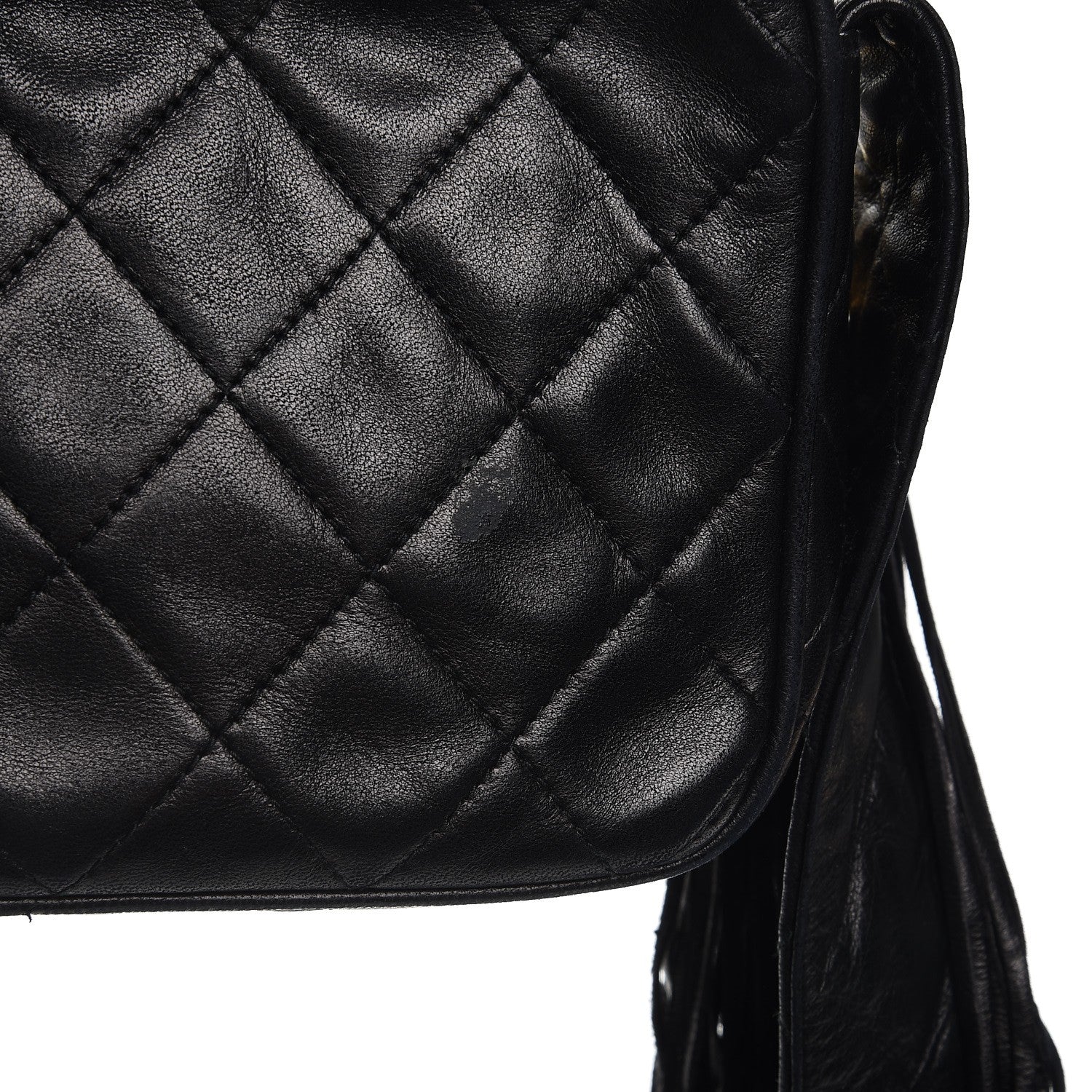 Chanel Lambskin Quilted Tassel Camera Case Black 11 of 14