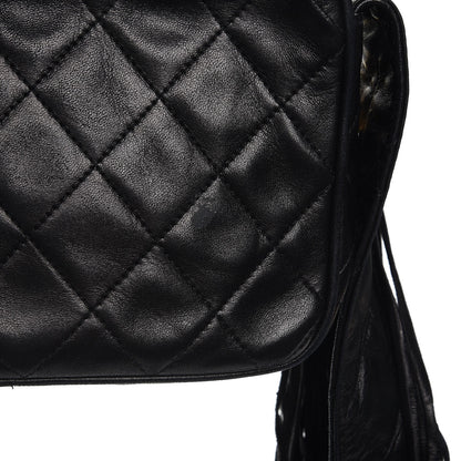 Chanel Lambskin Quilted Tassel Camera Case Black 11 of 14