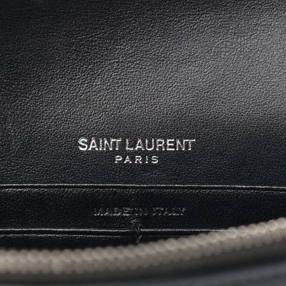 Saint Laurent Calfskin Star Print Monogram Kate Tassel Chain Wallet Black Silver 6 of 9