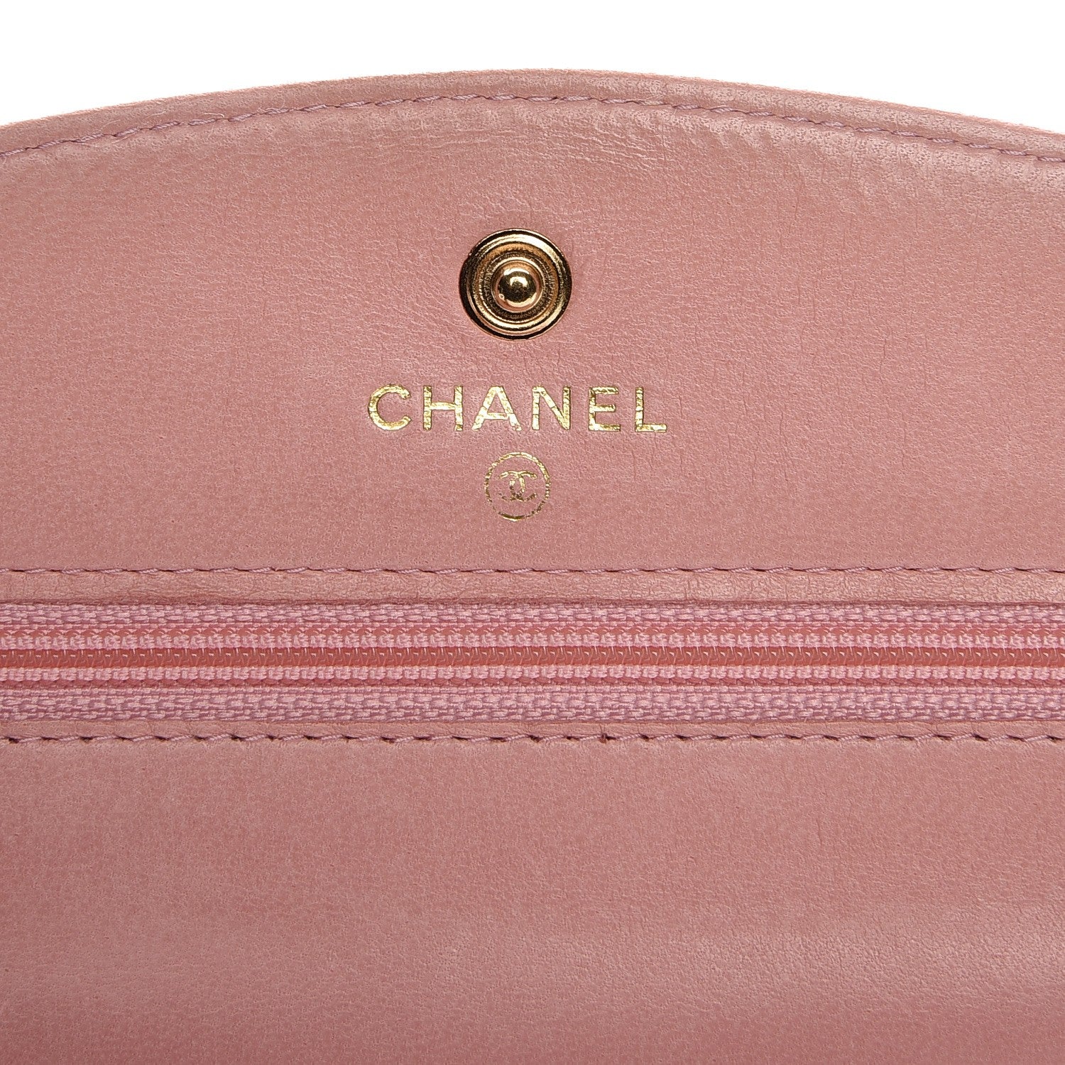 Chanel Caviar Timeless CC Wallet On Chain WOC Pink 6 of 8