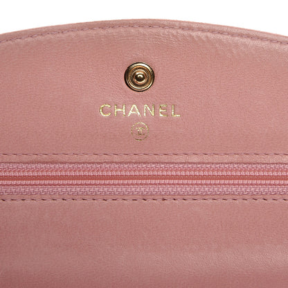 Chanel Caviar Timeless CC Wallet On Chain WOC Pink 6 of 8