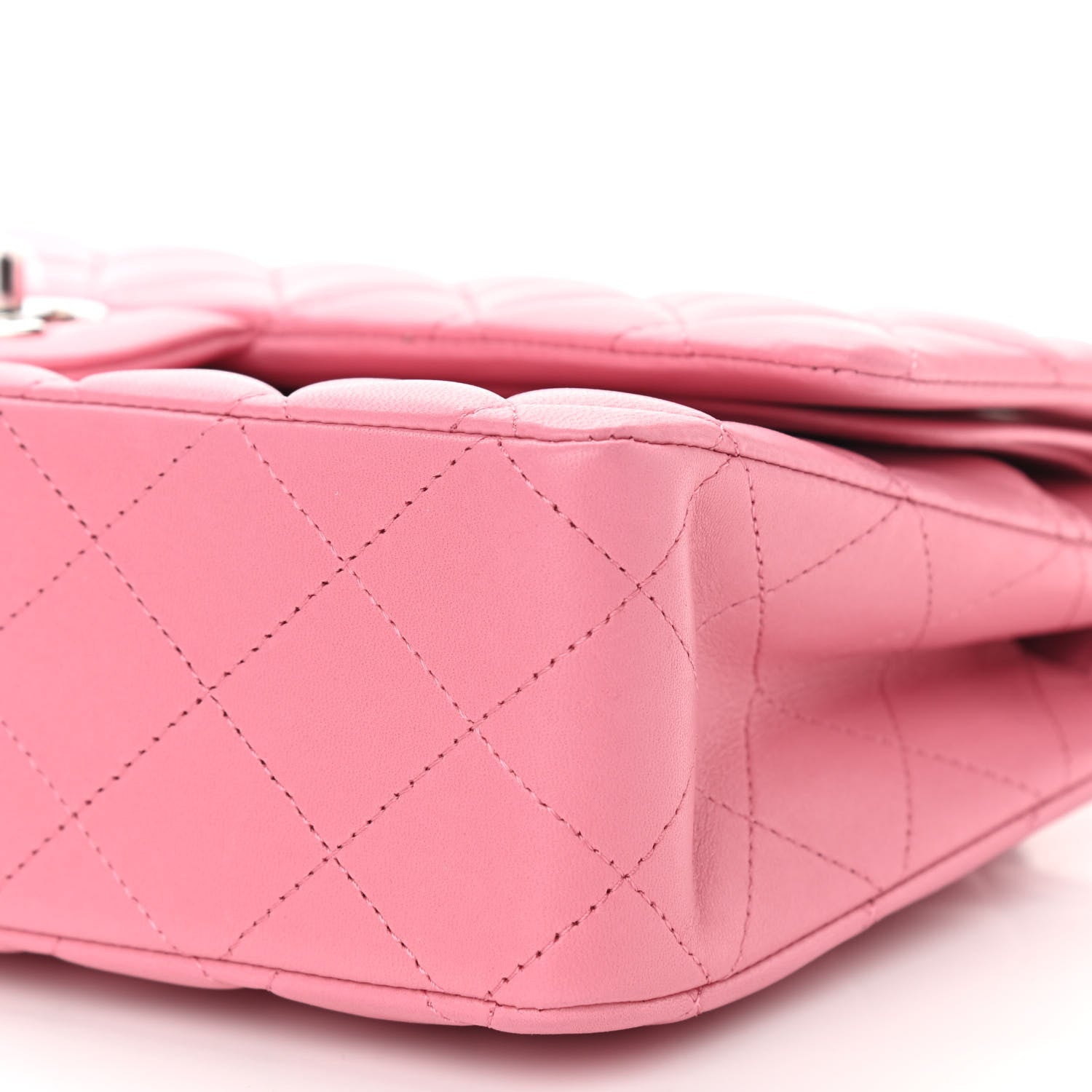Chanel Lambskin Quilted Medium Double Flap Pink 9 of 9