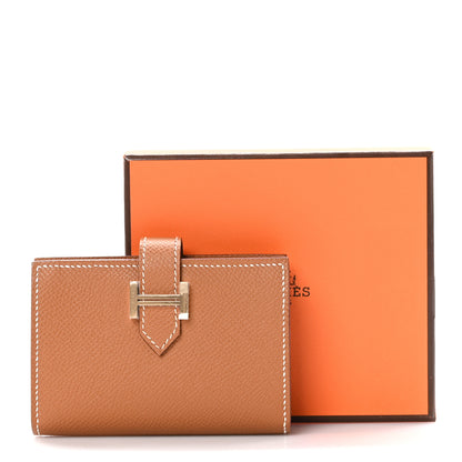 Hermes Epsom Bearn Card Holder Wallet Gold 11 of 11