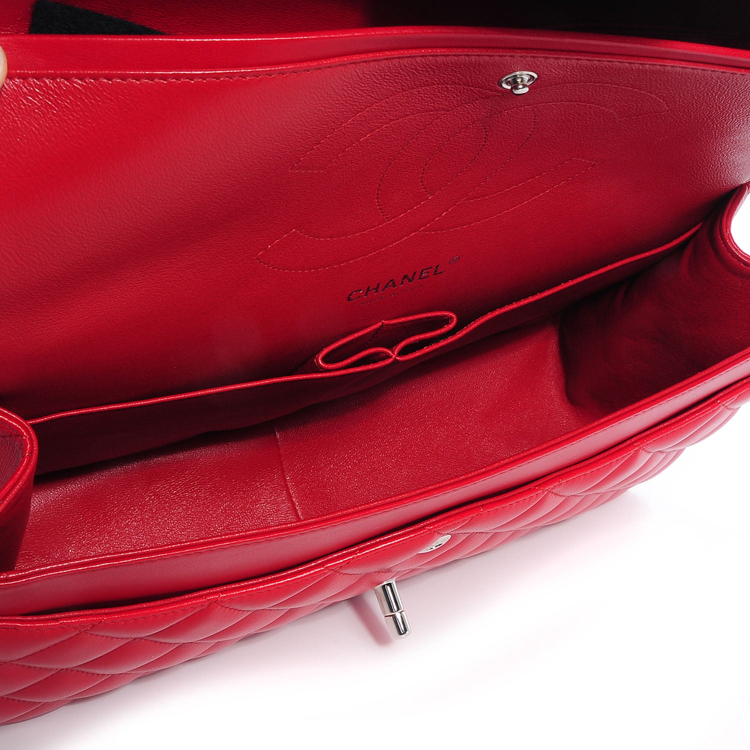 Chanel Lambskin Jumbo Double Flap Red 6 of 8