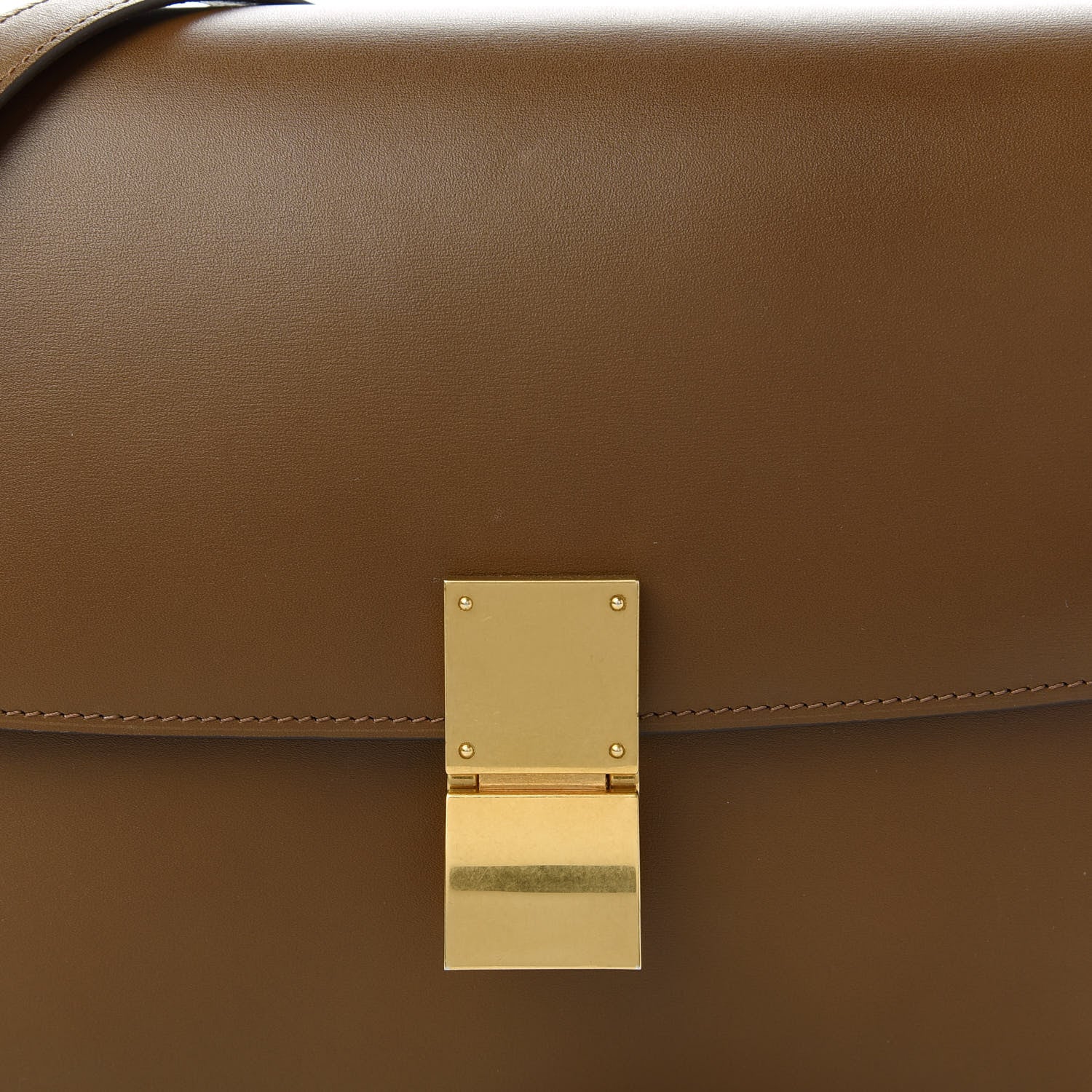 Celine Box Calfskin Medium Classic Box Flap Bag Camel 11 of 12