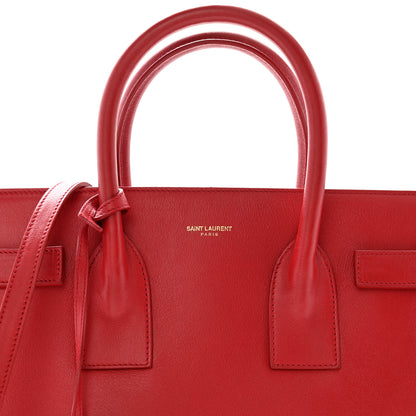 Saint Laurent Calfskin Small Sac De Jour Lipstick Red 9 of 13