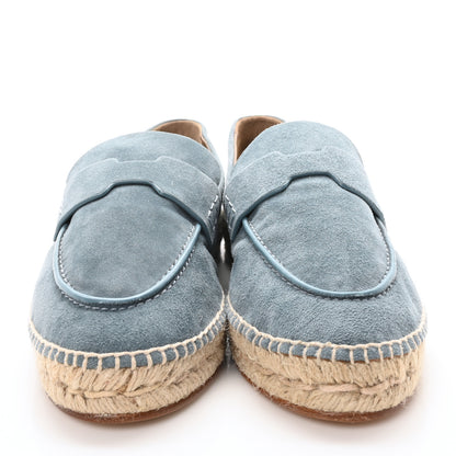 Hermes Suede Goatskin Womens Trip Espadrilles 38 Bleu Pinede 3 of 8