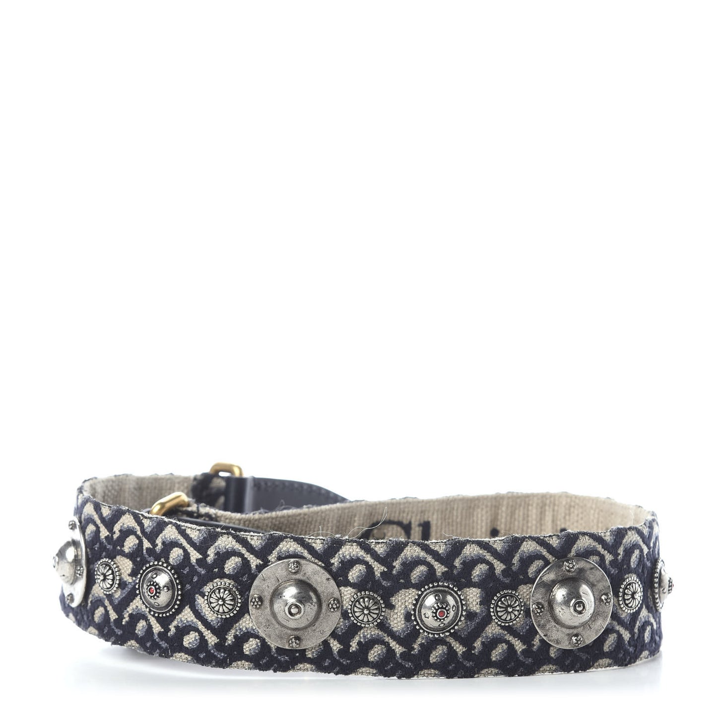 Oblique Studded Shoulder Strap Blue