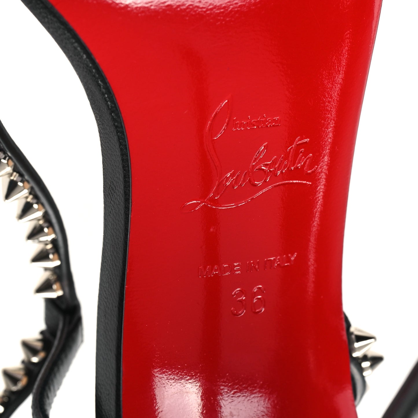 Nappa Spike Rosalie 100 Sandals 36 Black