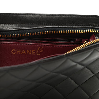 Chanel Lambskin Quilted CC Timeless Wristlet Clutch Black 6 of 8