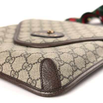 Gucci GG Supreme Monogram Web Medium Neo Vintage Flap Messenger Bag Beige New Acero 9 of 11