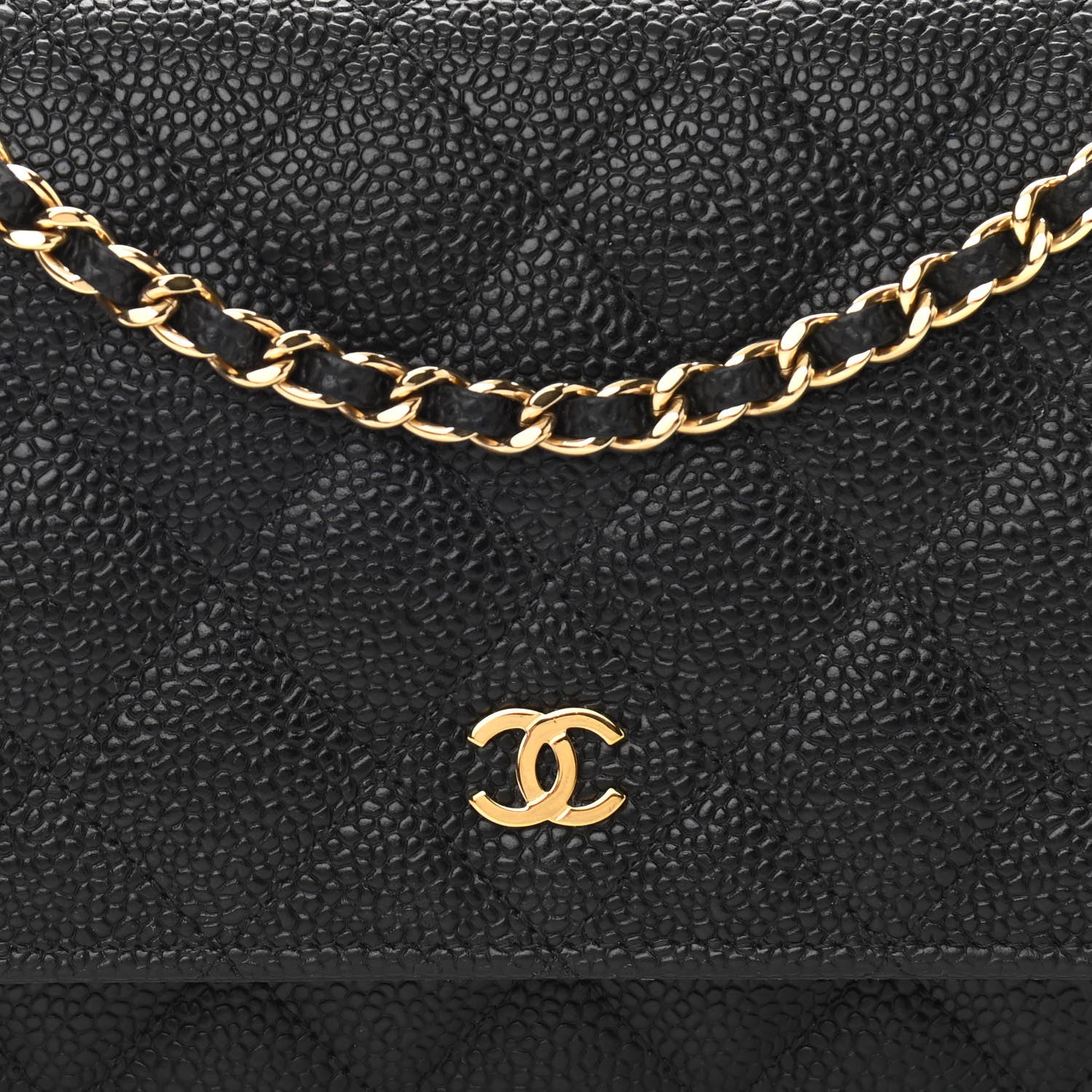 Chanel Caviar Quilted Wallet On Chain WOC Black 9 of 12