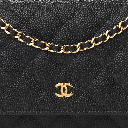 Chanel Caviar Quilted Wallet On Chain WOC Black 9 of 12