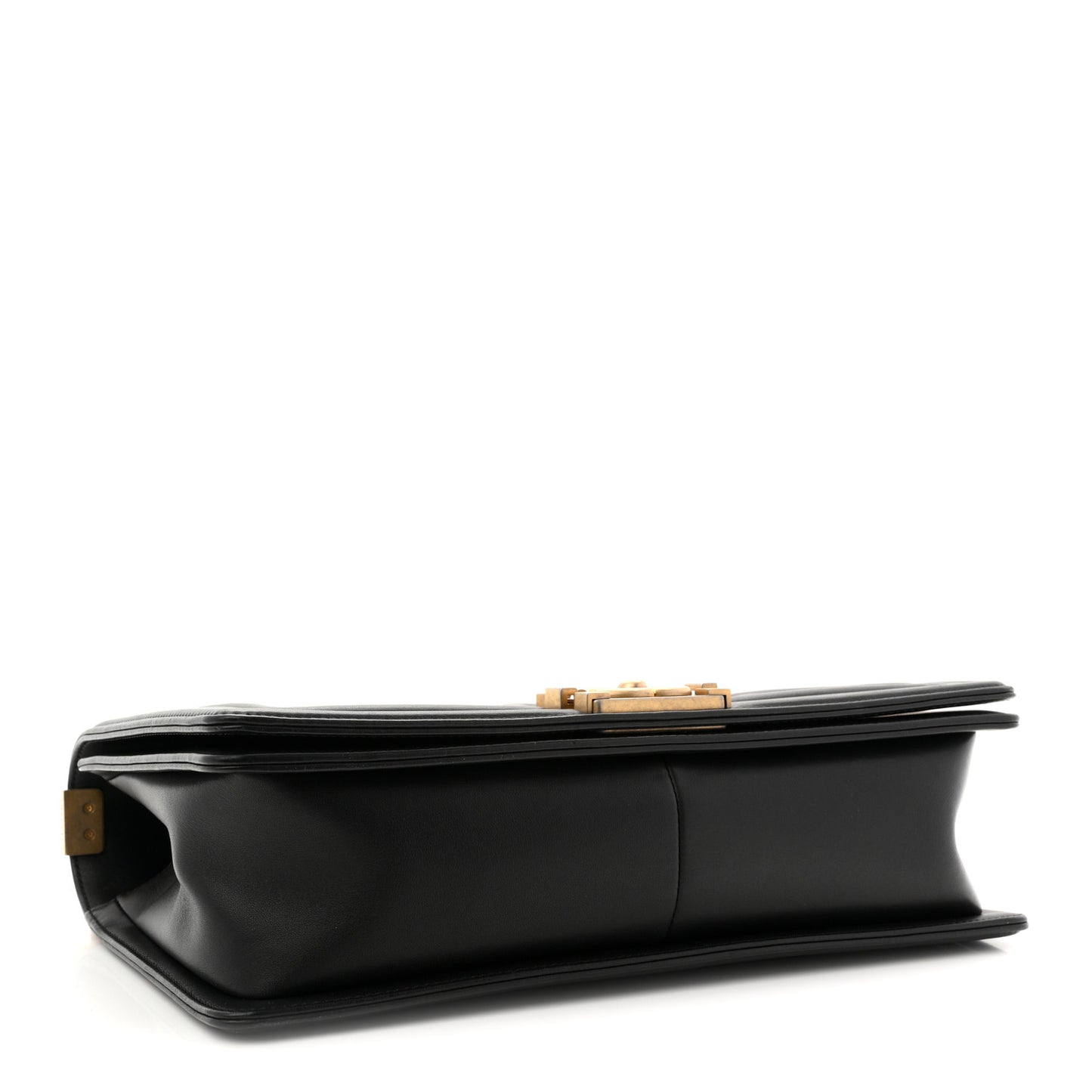 Calfskin Quilted New Medium Boy Flap Black
