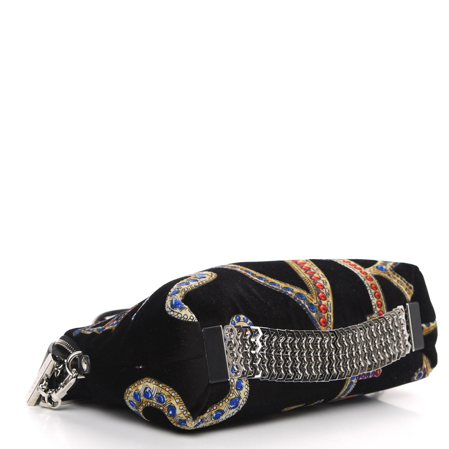 Velvet Crystal Clutch Black