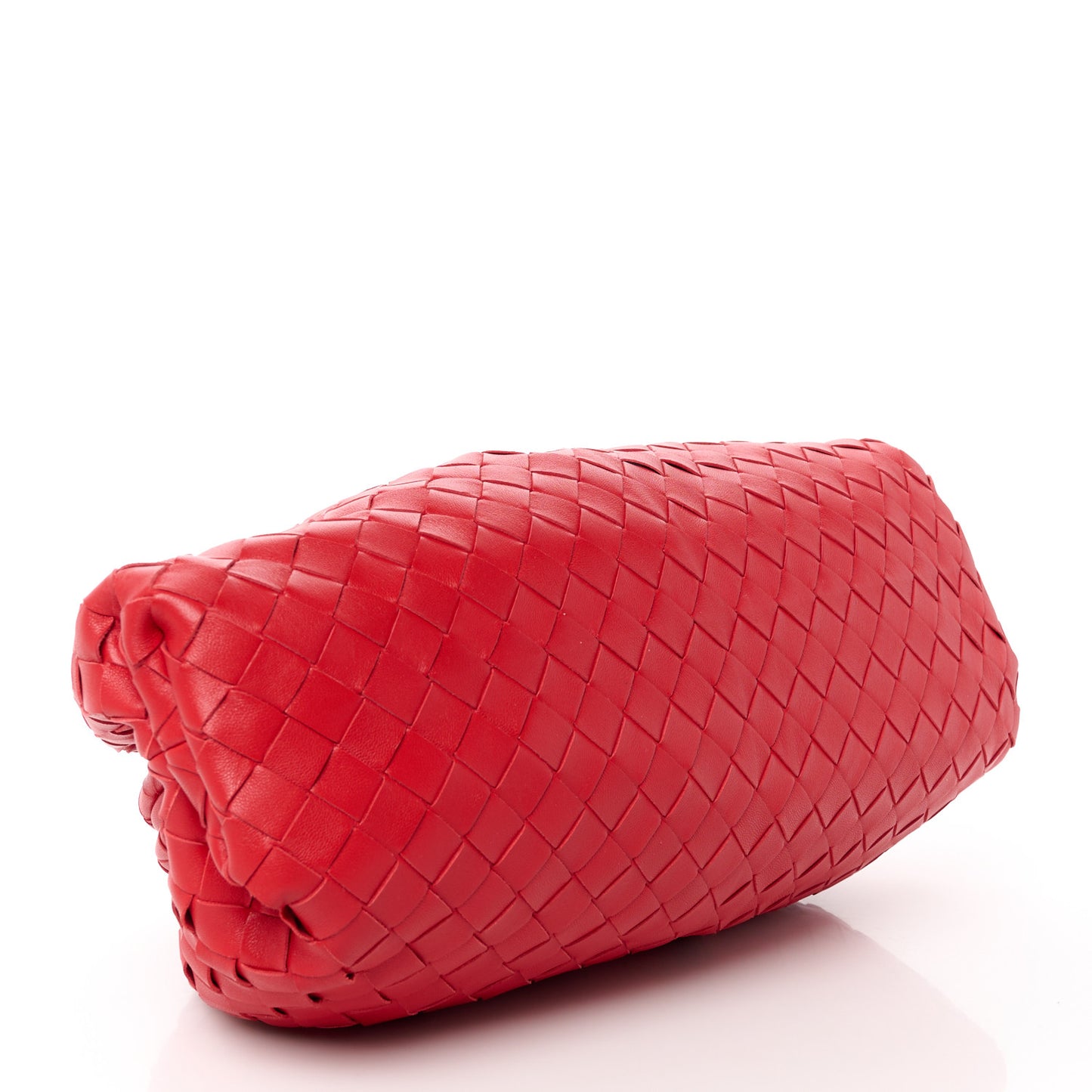 Nappa Maxi Intrecciato The Pouch Oversized Clutch Bright Red