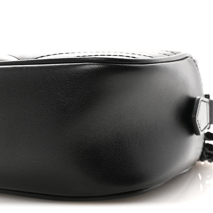 Gucci Calfskin Matelasse Monochrome Small GG Marmont Chain Shoulder Bag Black 9 of 9