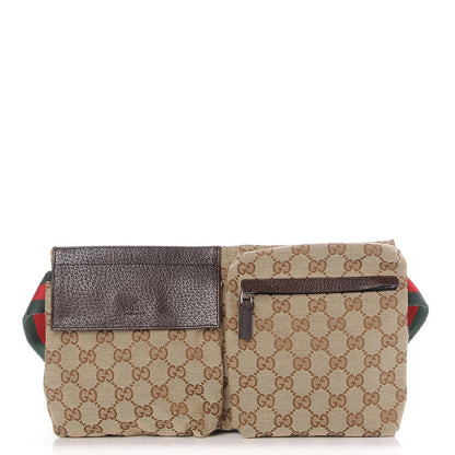 Gucci Monogram Web Belt Bag Dark Brown 1 of 8
