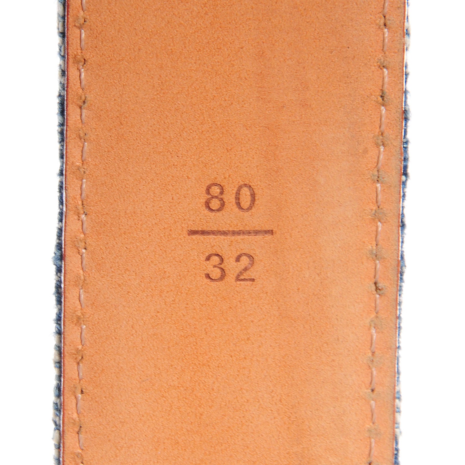 Louis Vuitton Monogram Denim Belt 80 32 Blue 4 of 7
