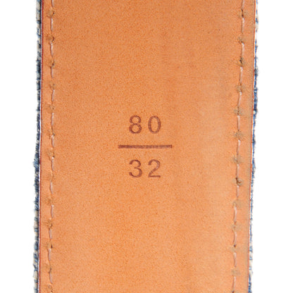 Louis Vuitton Monogram Denim Belt 80 32 Blue 4 of 7
