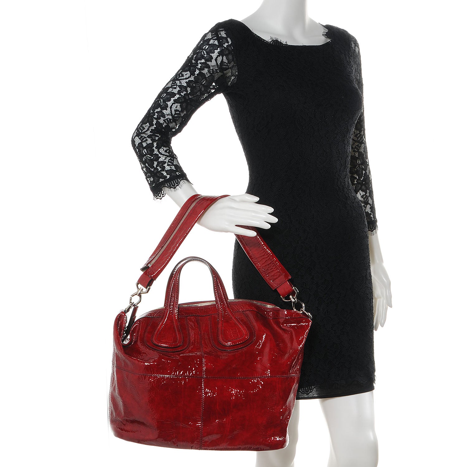 Givenchy Crinkled Patent Medium Nightingale Red 2 of 7