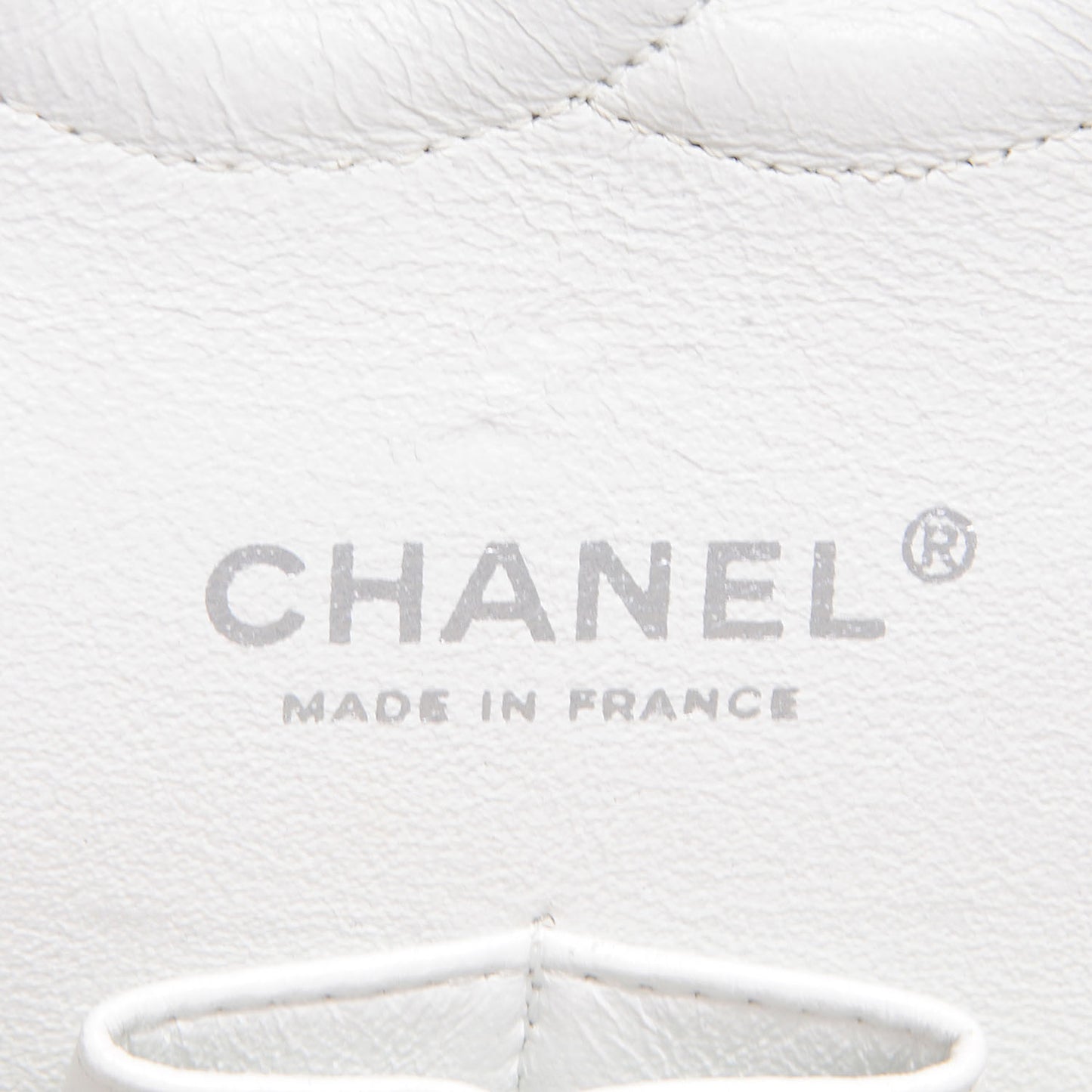 Caviar Quilted Medium Double Flap White