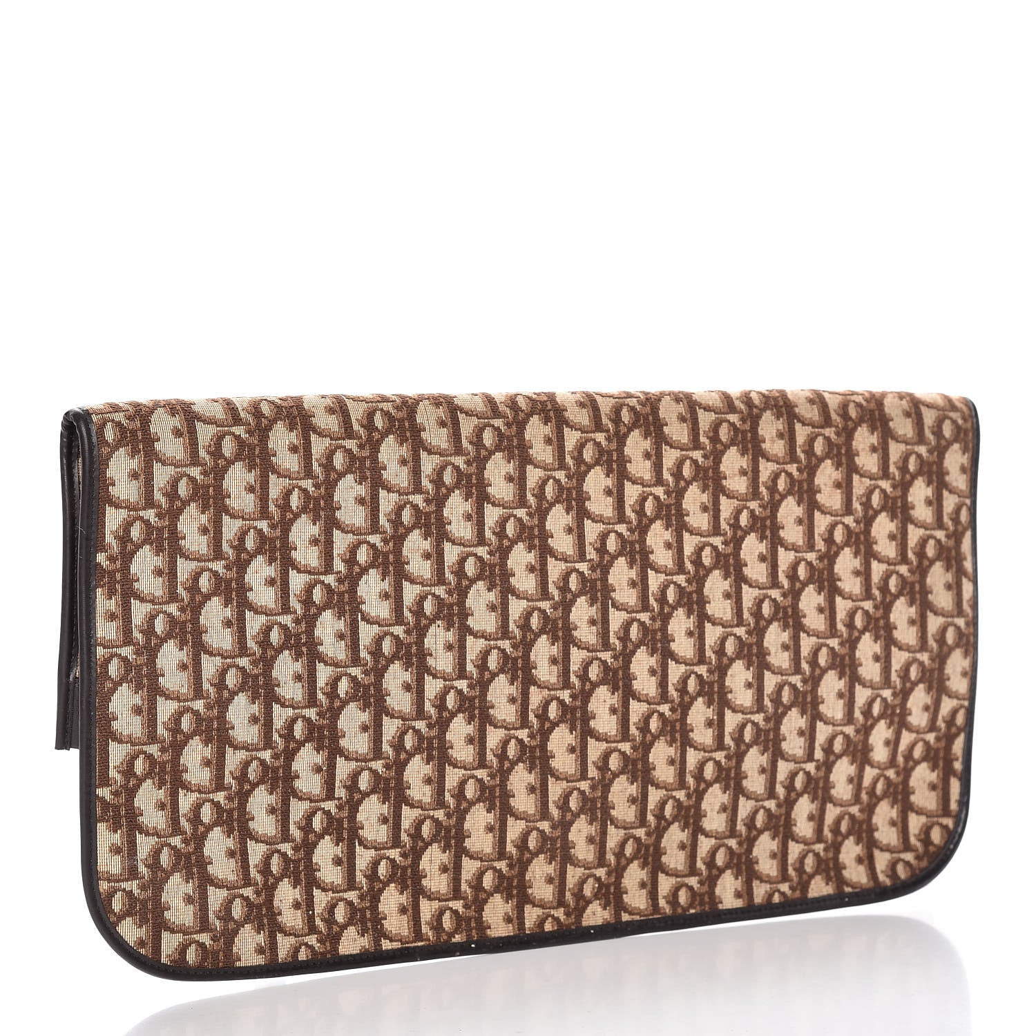 Christian Dior Monogram Fold Over Clutch Brown 3 of 12