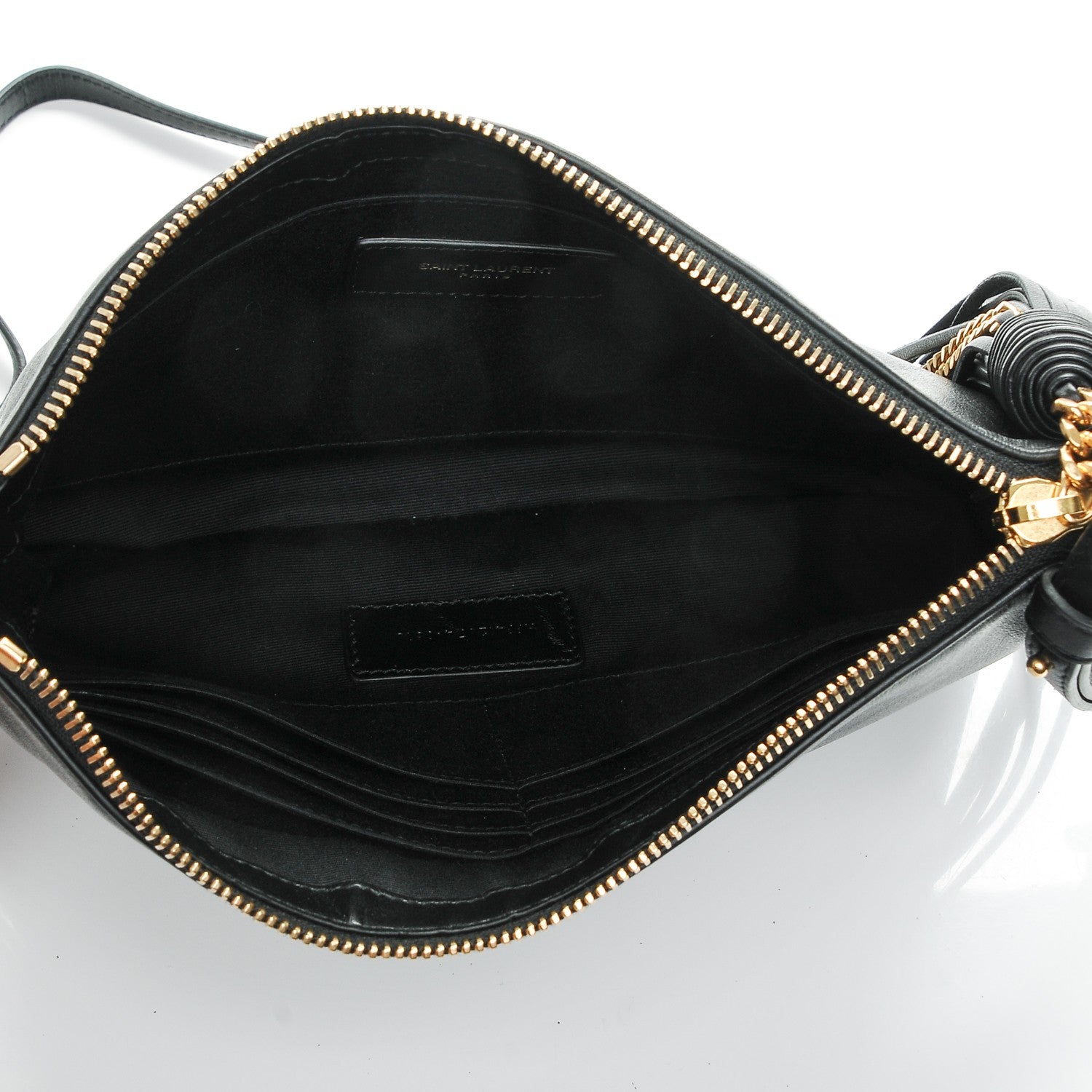 Saint Laurent Calfskin Teen Monogram Crossbody Bag Black 5 of 7